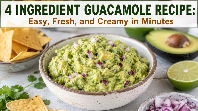 4 Ingredient Guacamole Recipe: Easy, Fresh, and Creamy in Minutes